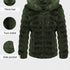 Damen Jacke Wintermantel - Wendbare Jacke mit Reißverschluss und Kapuzenkragen